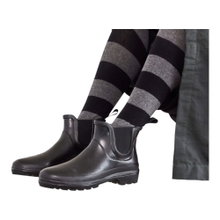 Grand Step Shoes Gummistiefel Vickie (Chelseaboot aus Naturkautschuk) schwarz Damen